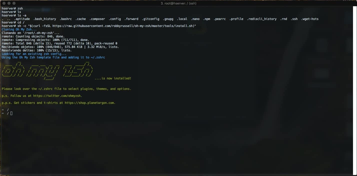 Oh My ZSH installation